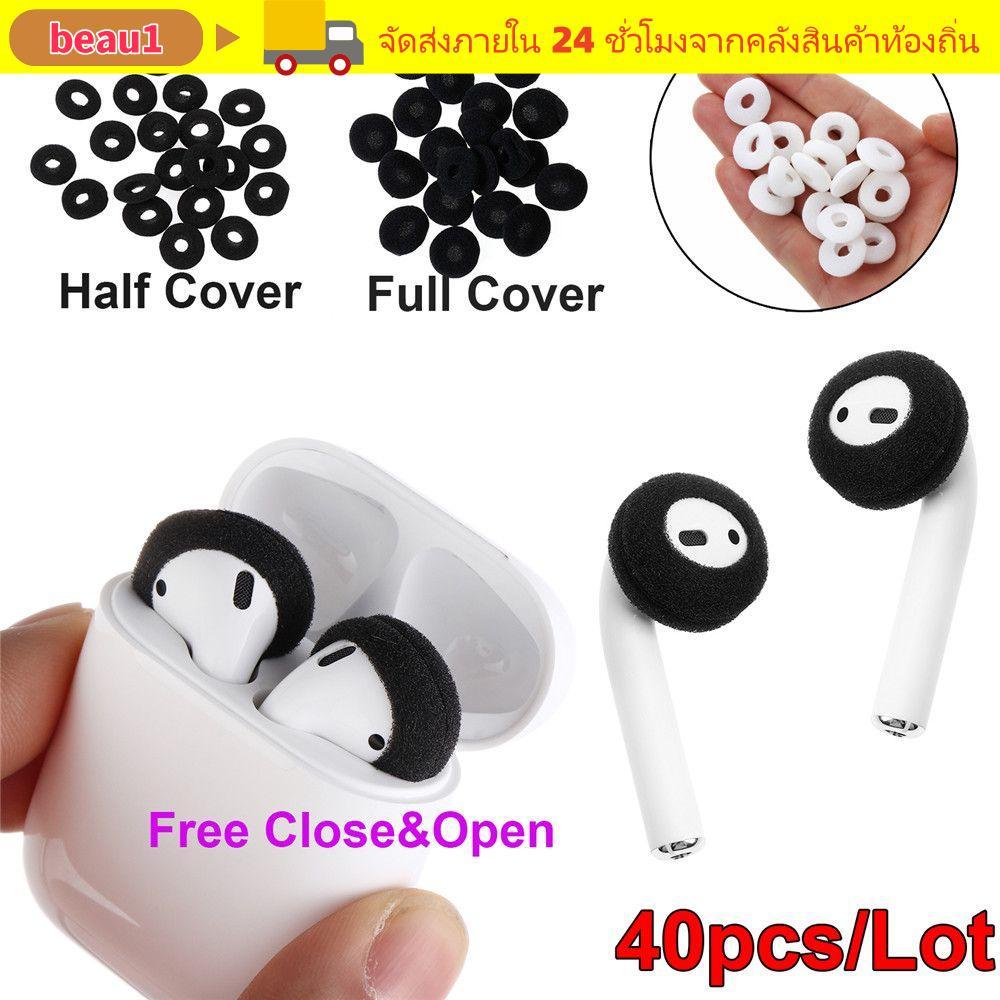 BEAU1 ฟองน้ํา Earpad สบายหูฟังกันลื่นสําหรับ Airpods Earpods