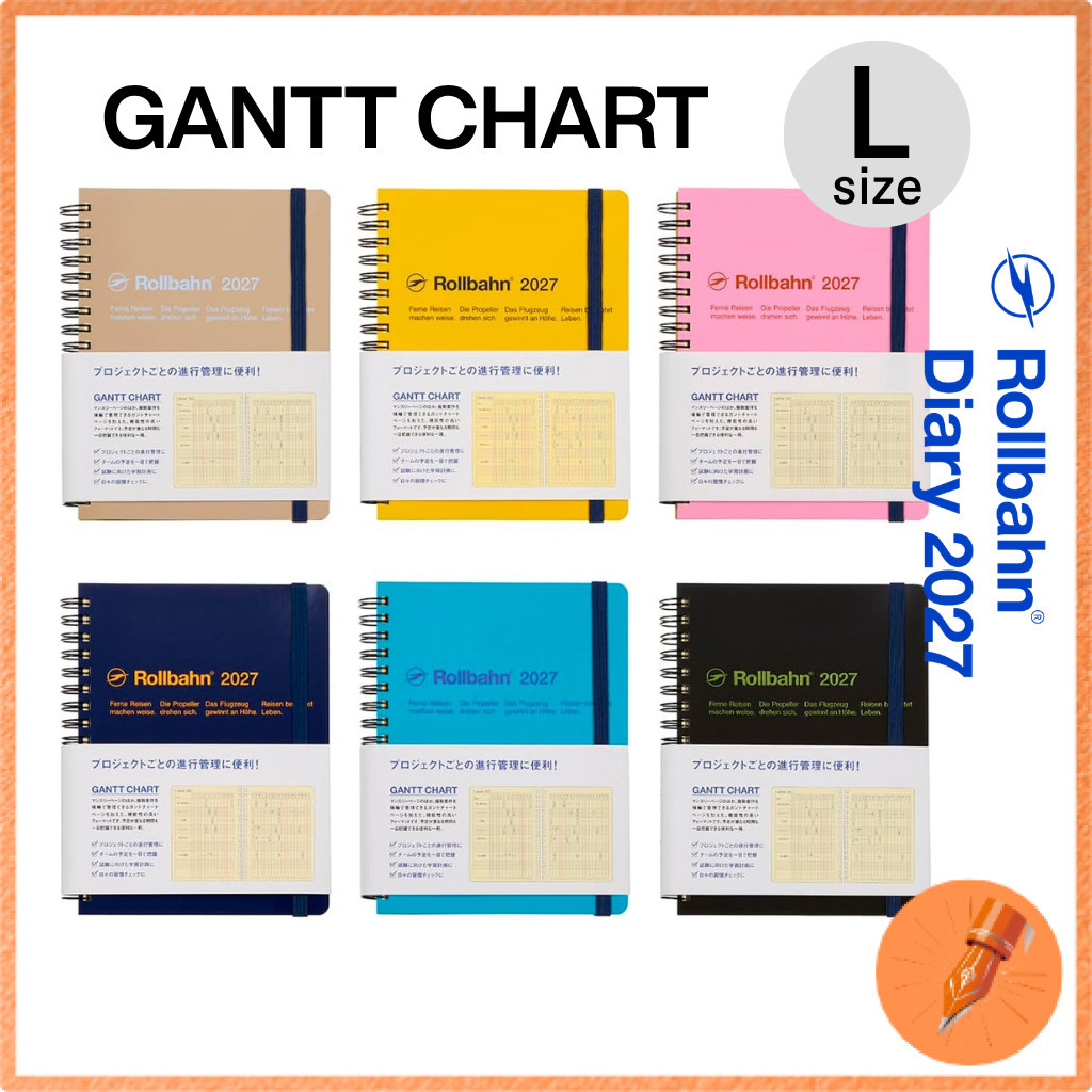 DELFONICS 2027 Rollbahn Diary Large Gantt Chart Planner Starting October 2026