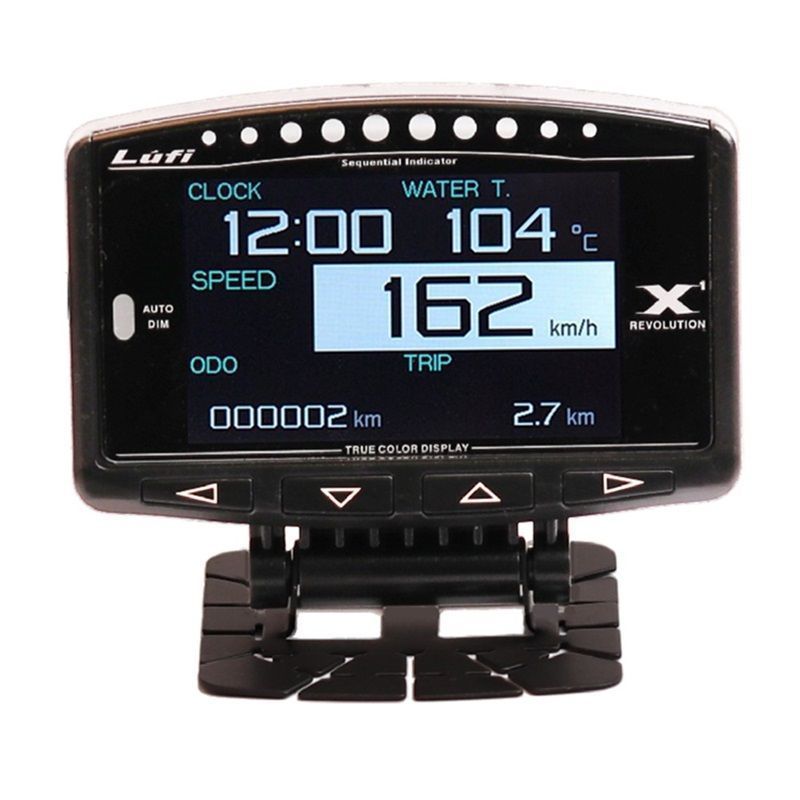 LUFI Multi-Function OBD เครื่องมือ X1 รถขับรถอุณหภูมิน้ําความเร็วการใช้เชื้อเพลิง Turbo น้ํามันอุณหภ
