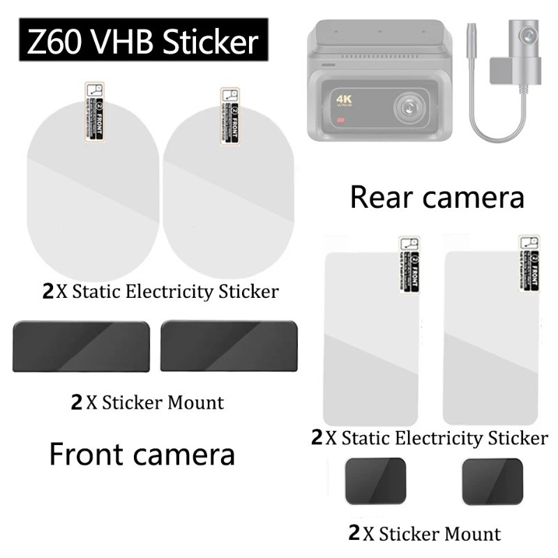 สําหรับ DDPAI Dash Cam Z60 / MINI2X สติกเกอร์แบบคงที่ VHB สติกเกอร์