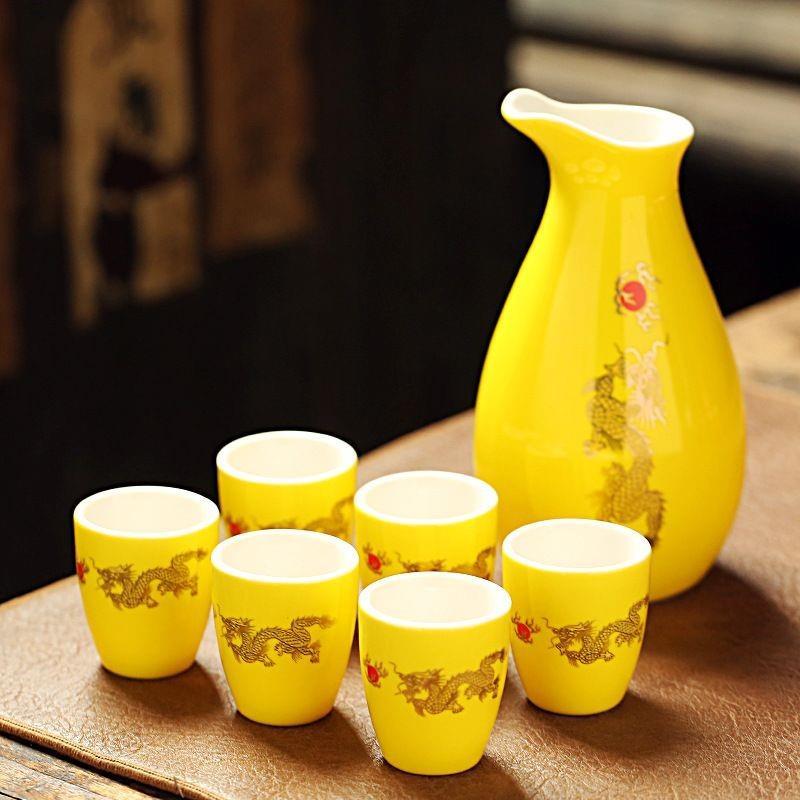 Supply Ceramics Cup Pour Pot Set Point Utensils Half Catty White Yellow Utensils#供应陶瓷具杯倒壶器套装分器具半斤装白黄