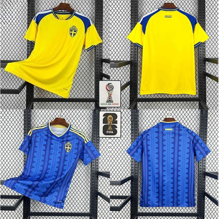 Fan Jersey World Cup 2026 Sweden Home Away เสื้อฟุตบอล