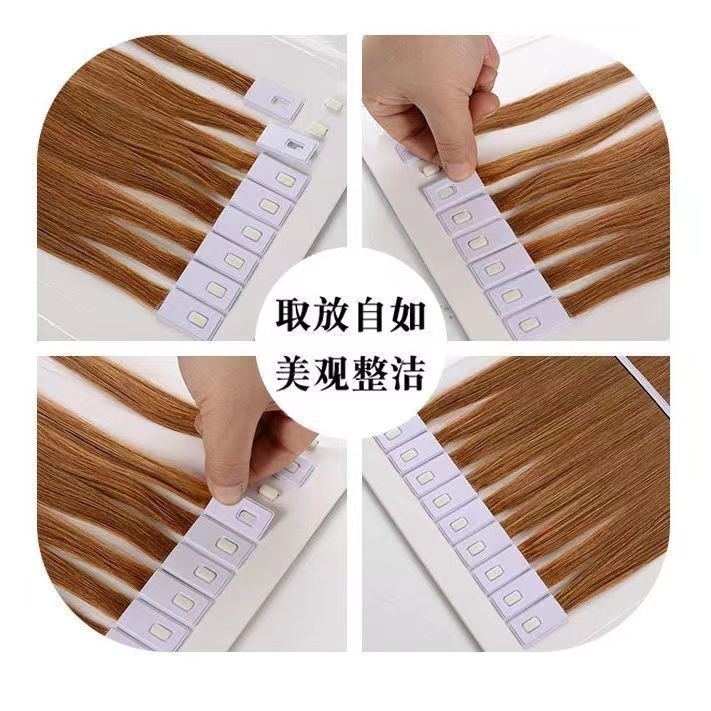 ผมแท้ks0651.th Real Hair Bundle Hairdressing Coil Bleaching และ Dyeing Hair Test แผ่นสี Hairdressing