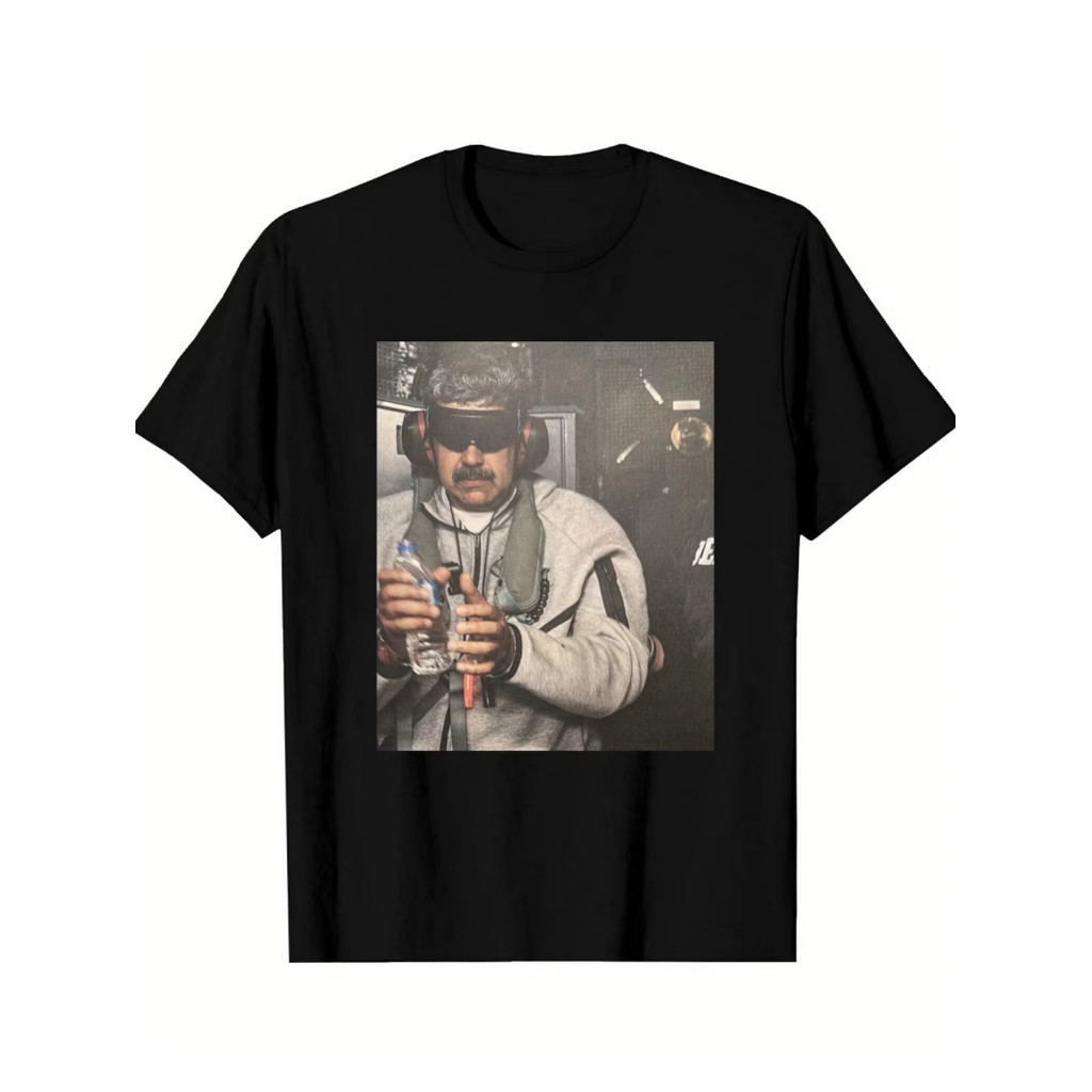 Nicolas Maduro Handcuffed on Warship Graphic T-shirt 2026 Summer Men's T-shirt Cotton T-shirt Men's 