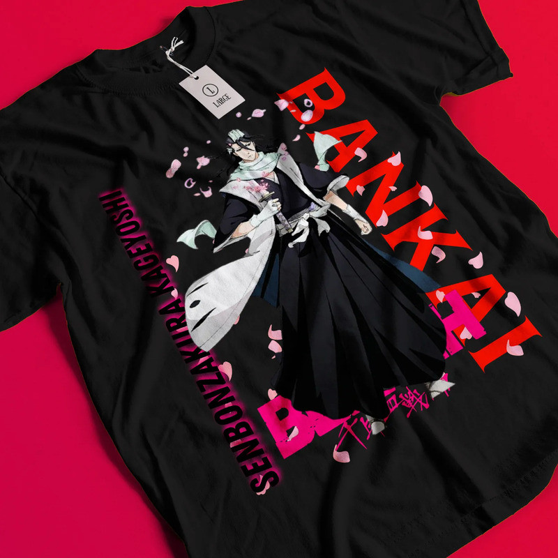 Camisa Byakuya Kuchiki, เสื้อยืด Bleach, อะนิเมะ, เสื้อยืด Aiz