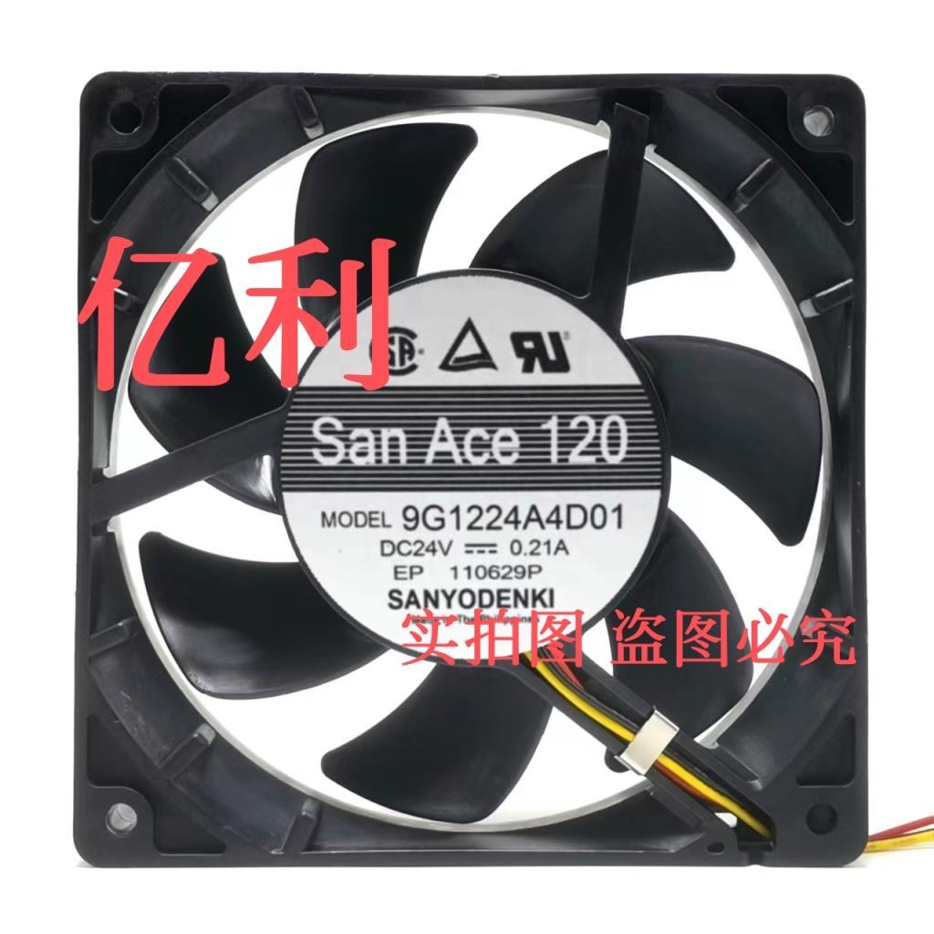 9G1224A4D01 Sanyo 24V 0.21 12025 12 ซม./ซม.อินเวอร์เตอร์พัดลมระบายความร้อน