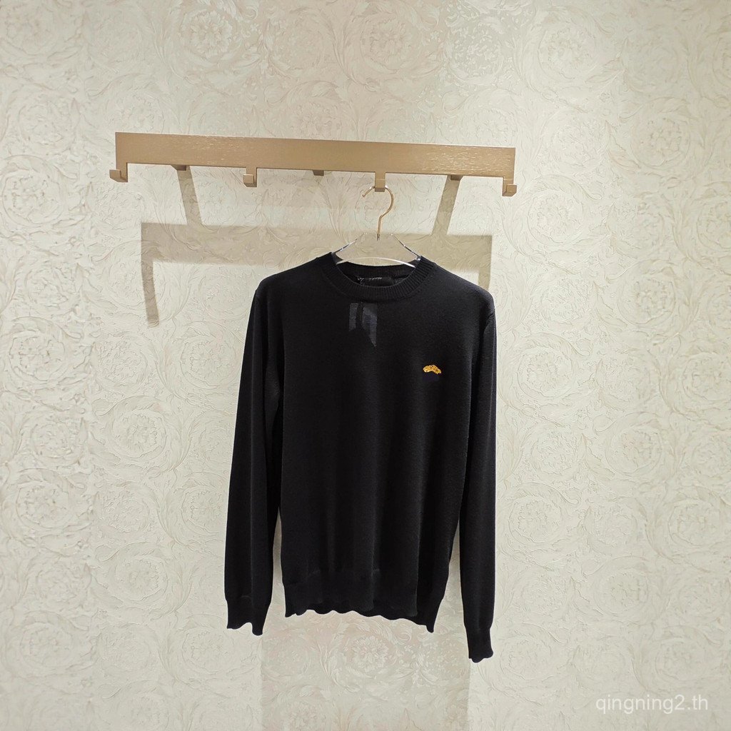 GN8G VER ** 25SS สีทึบรอบคอPullover Cashmereแขนยาวโลโก้เสื้อกันหนาว Casual All-Match