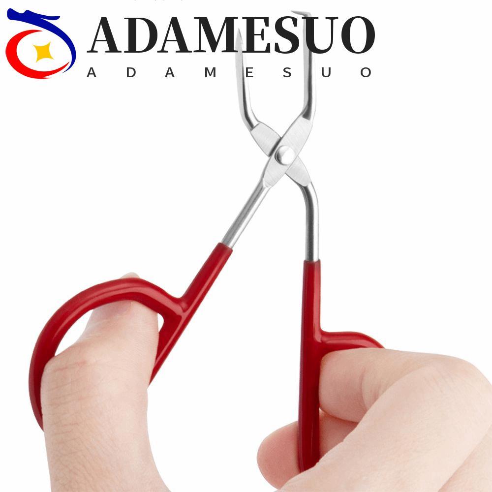 ADAMESUO Cable Tie Opener, สแตนเลสซิลิโคน Handle Zip Tie Remover, Zip Tie Tool Compact Bent Tip Reus