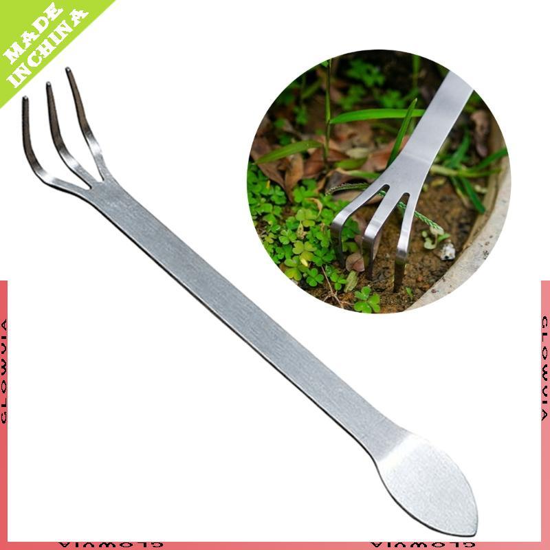 GLO 1 2 ชิ้นน้ําหนักเบาคราดต้นไม้บอนไซ 3 Prong Root Rakes Pick สําหรับการจัดการง่าย