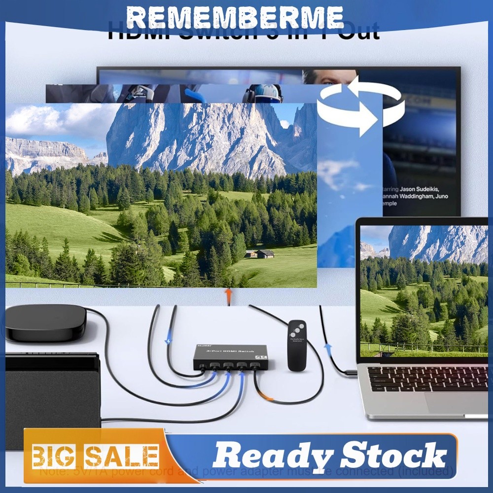 Switcher 3 in 1 Out 4K Ultra HD Monitor Switcher