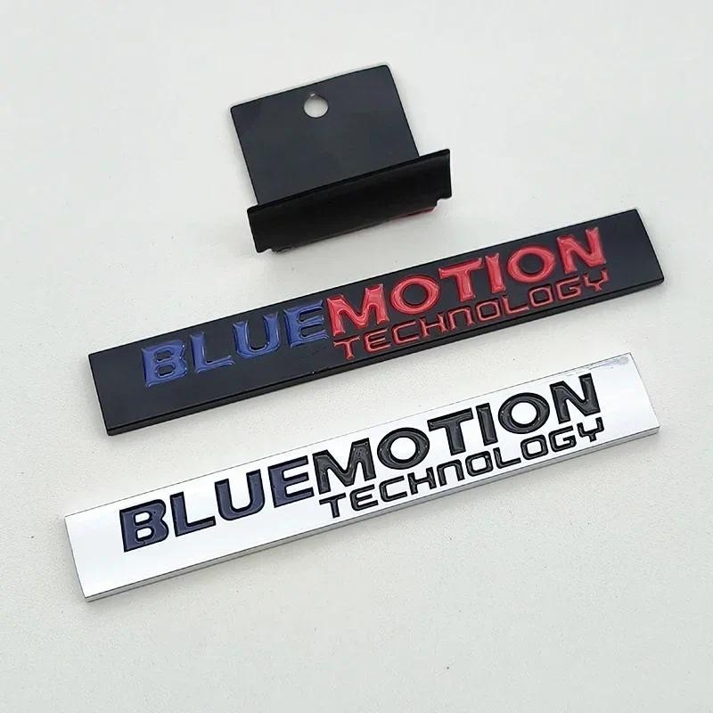 3D โลหะรถสติกเกอร์กระจังหน้าด้านหลังโลโก้ Bluemotion Emblem สําหรับ VW Polo 6r 9n Passat B7 Golf 5 6