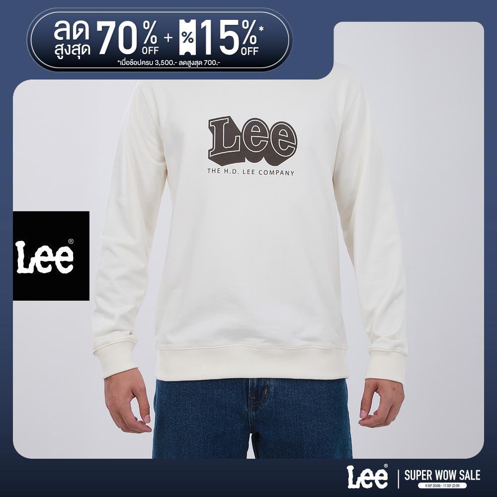 LEE เสื้อสเวตเชิ้ตผู้ชาย รุ่น LE S126MPULF01 สีครีม