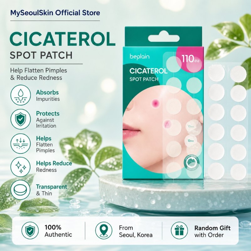 Beplain Cicahero Spot Patch 110ea Pimple Healing Sticker Hydrocolloid Acne Patch เกาหลี ส่งจากโซล เก