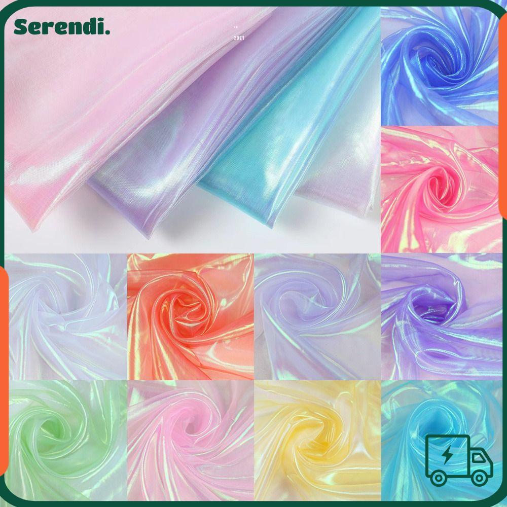 SERENDI Laser Tulle, ผ้า Organza บางเงา, ตกแต่ง Tulle โปร่งใส Soft Tulle ผ้า Stage