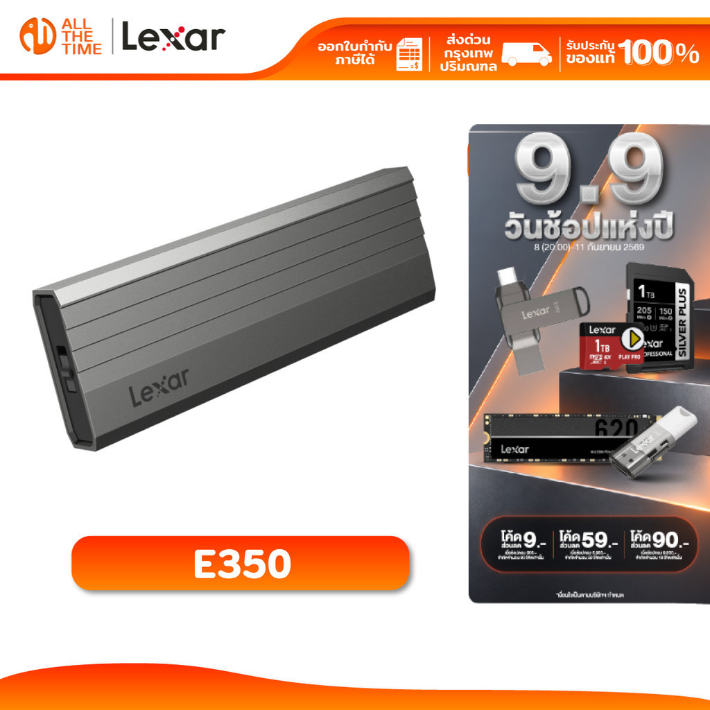 LEXAR LPAE350 M.2 SSD Enclosure External (กล่องแปลงเอสเอสดี) รองรับทั้ง M.2 / SATA : LXR-LPAE350