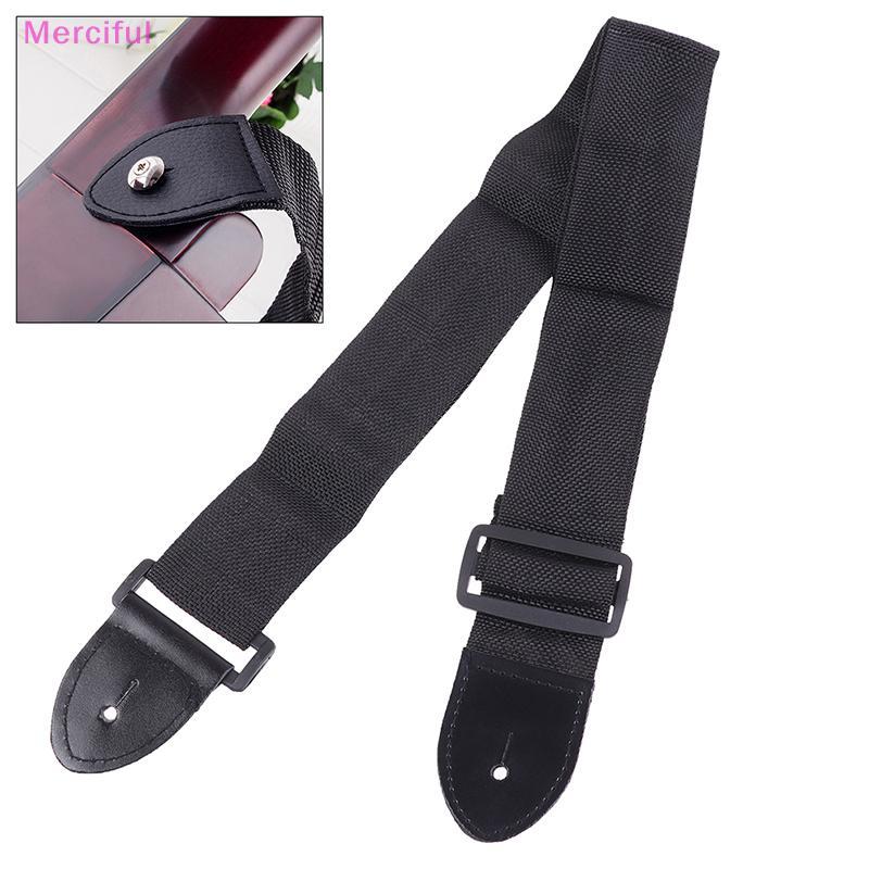[Mer] 68 ซม.-124 ซม. Universal Guitar Strap เข็มขัดกีตาร์ไนลอนแบบปรับได้พร้อมหนัง PU VN