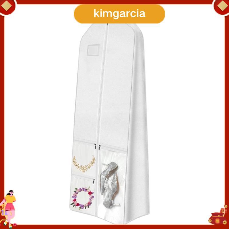 kimgarcia Gusseted 10 "สําหรับ Gowns ยาว 72 "ชุดแต่งงานกระเป๋าเสื้อผ้า 4 กระเป๋าสําหรับ Gowns ครอบคล