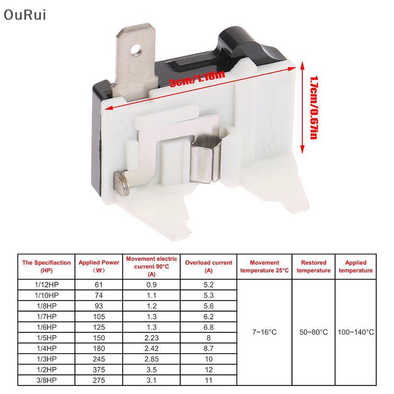 [B&C] 4TM 110/220V ตู้เย็น Overload Protector ตู้แช่แข็งเปลี่ยนส่วนรีเลย์ 1/2 1/3 1/4 1/5 1/6 1/7 1/