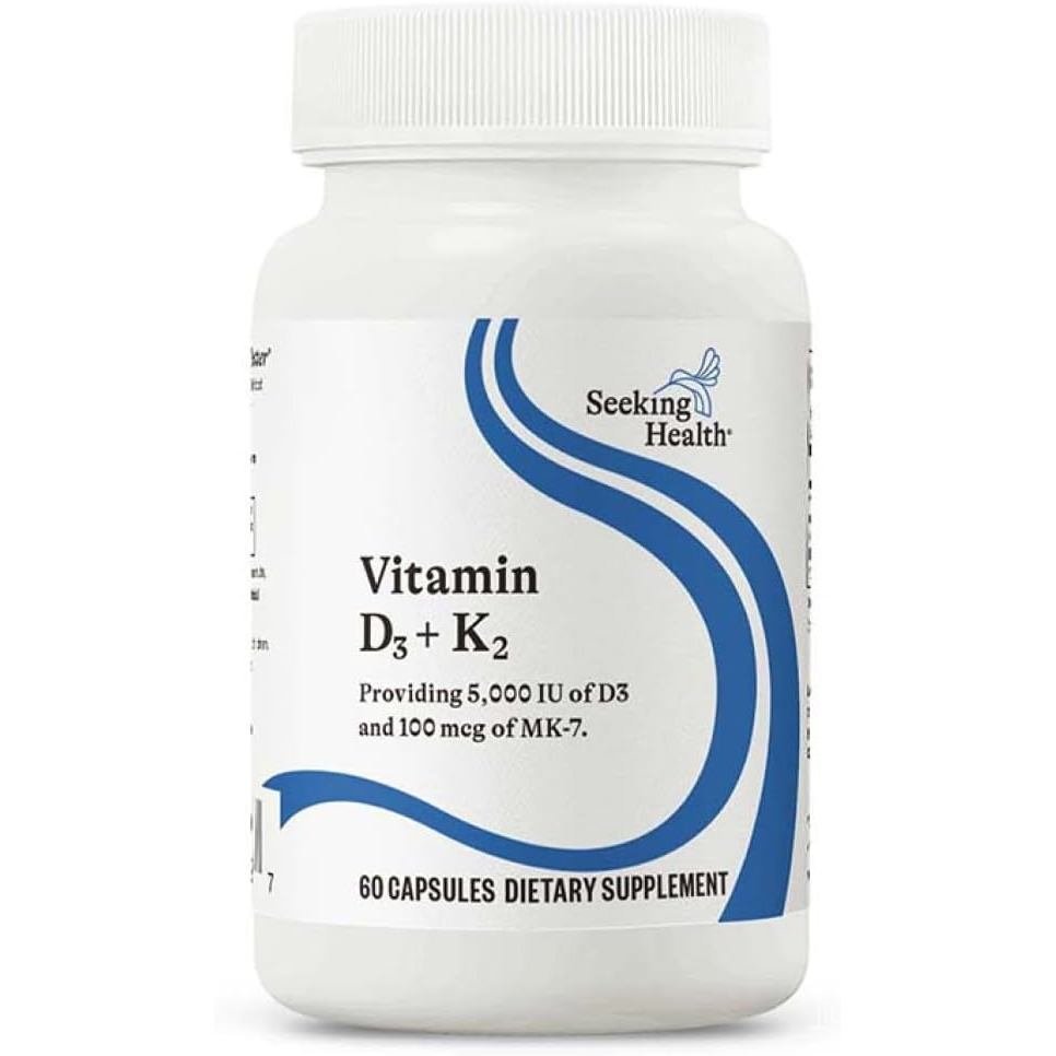 ดูสุขภาพ D3 + K2 Immune System & B Health port with D3 (Cholecalciferol) & K2 (Menaquin7) D & K 60 แ