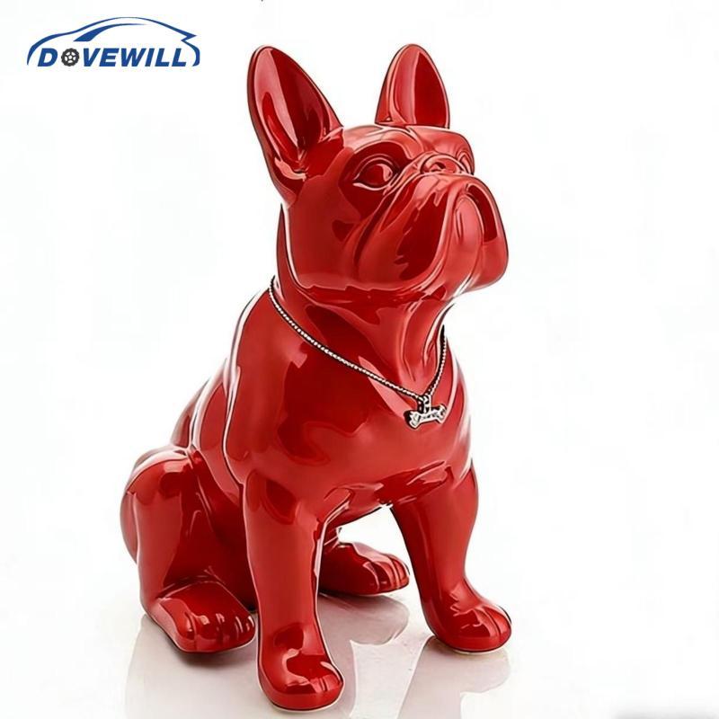 [Dovewill] ตุ๊กตา French Bulldog รูปปั้น French Bulldog สีดํา 22x18x10 ซม.