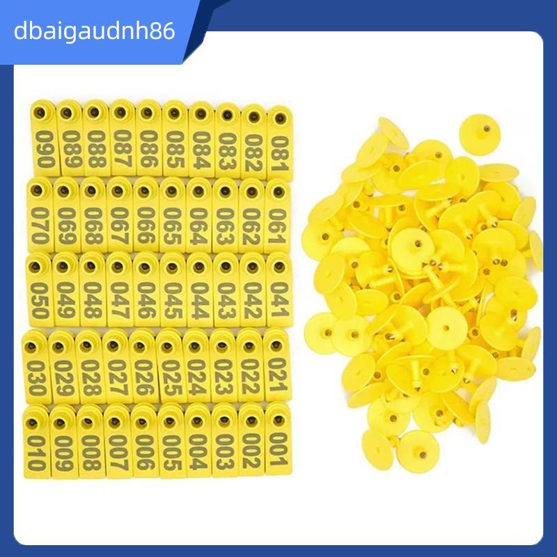 READY STOCK Dog Rabbits Sheep Ear Tags Dog Rabbits Sheep Ear Tag Sheep Ear Tag สีเหลือง