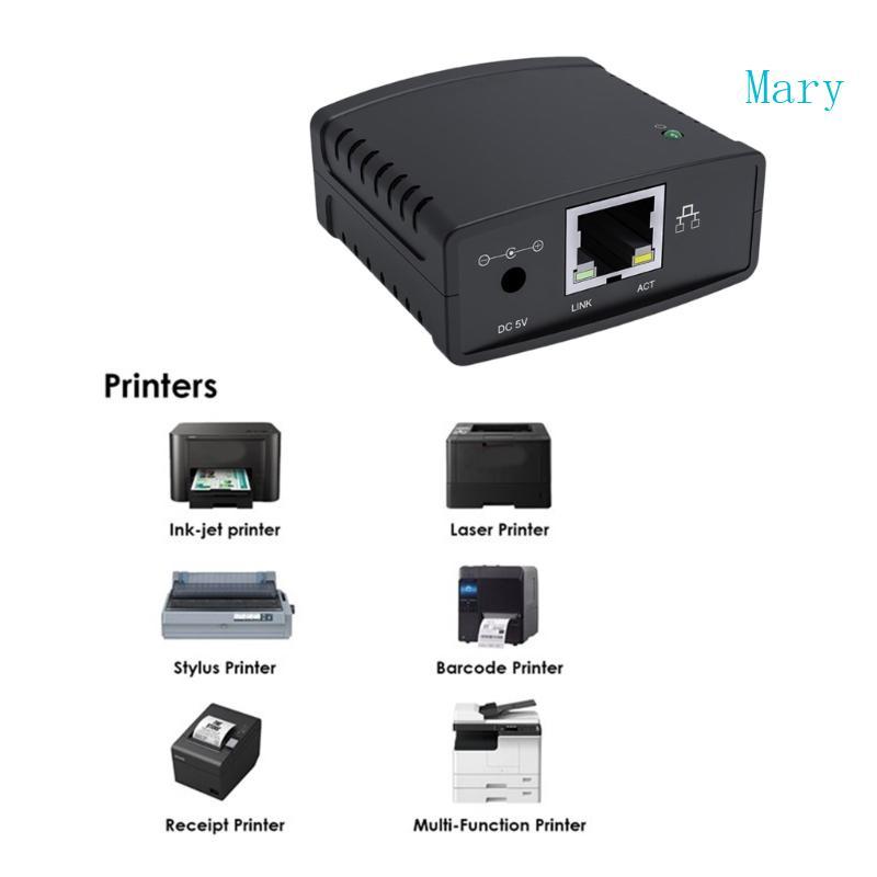 Mary USB2 0 Print Server Support 10 100Mbps Ethernet NU78M41 Print Server USB2 0