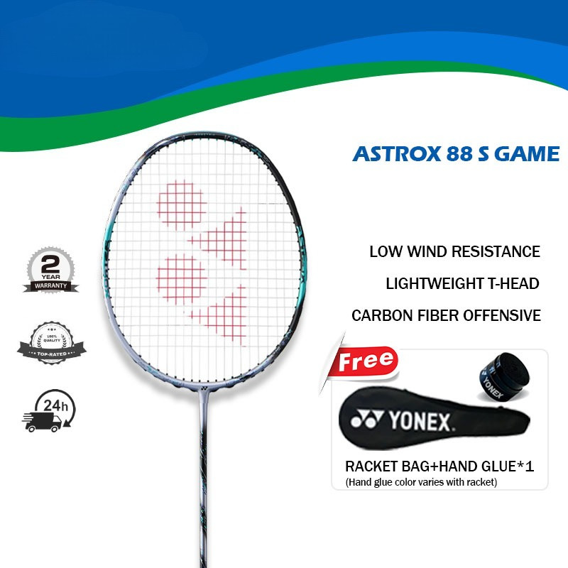 YOENX ASTROX 88S PRO แบดมินตันราคเก็ต FullCarbon เดี่ยว 4U 26LBS 83g Made InJapan ถุงและจับฟรี