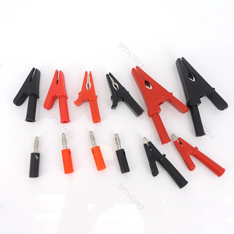 4 ชิ้น 4 มิลลิเมตรกล้วยปลั๊ก 5A 10A 20A 50A คลิปจระเข้ลําโพงเสียง Test Probes Connector สําหรับดนตรี