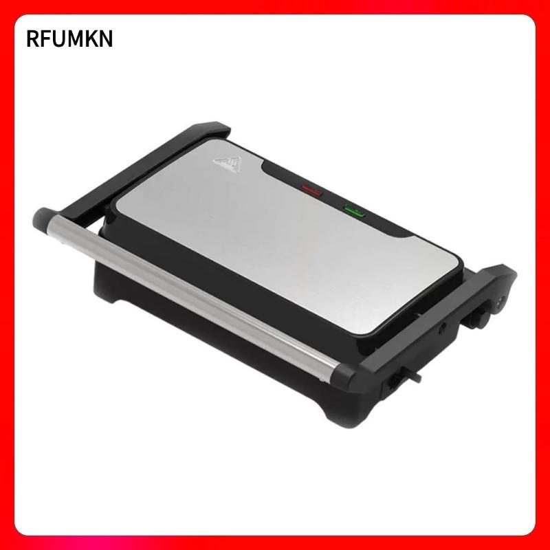[rfumkn] Panini Press Grill Panini Maker ขนาดกะทัดรัดพร้อมที่จับ 750W เครื่องทําอาหารเช้าสําหรับขนมช