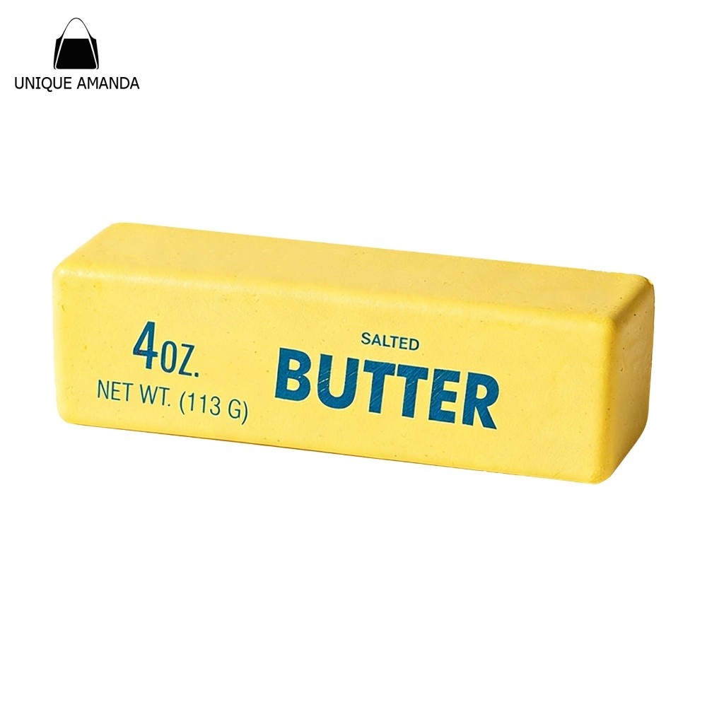 อีไลฟ์010☁ Butter Cheese Squeeze Toy PU Slow Rising Soft Stretched Fidget Gift for Kids