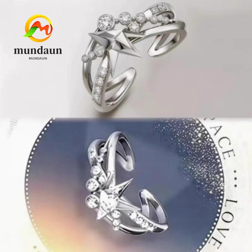MUNDAUN Love And Deepspace Ring, แหวนแต่งงานทองแดง Xavier, ของขวัญ Caleb Rafayel Zayne แหวนปรับได้ฮา