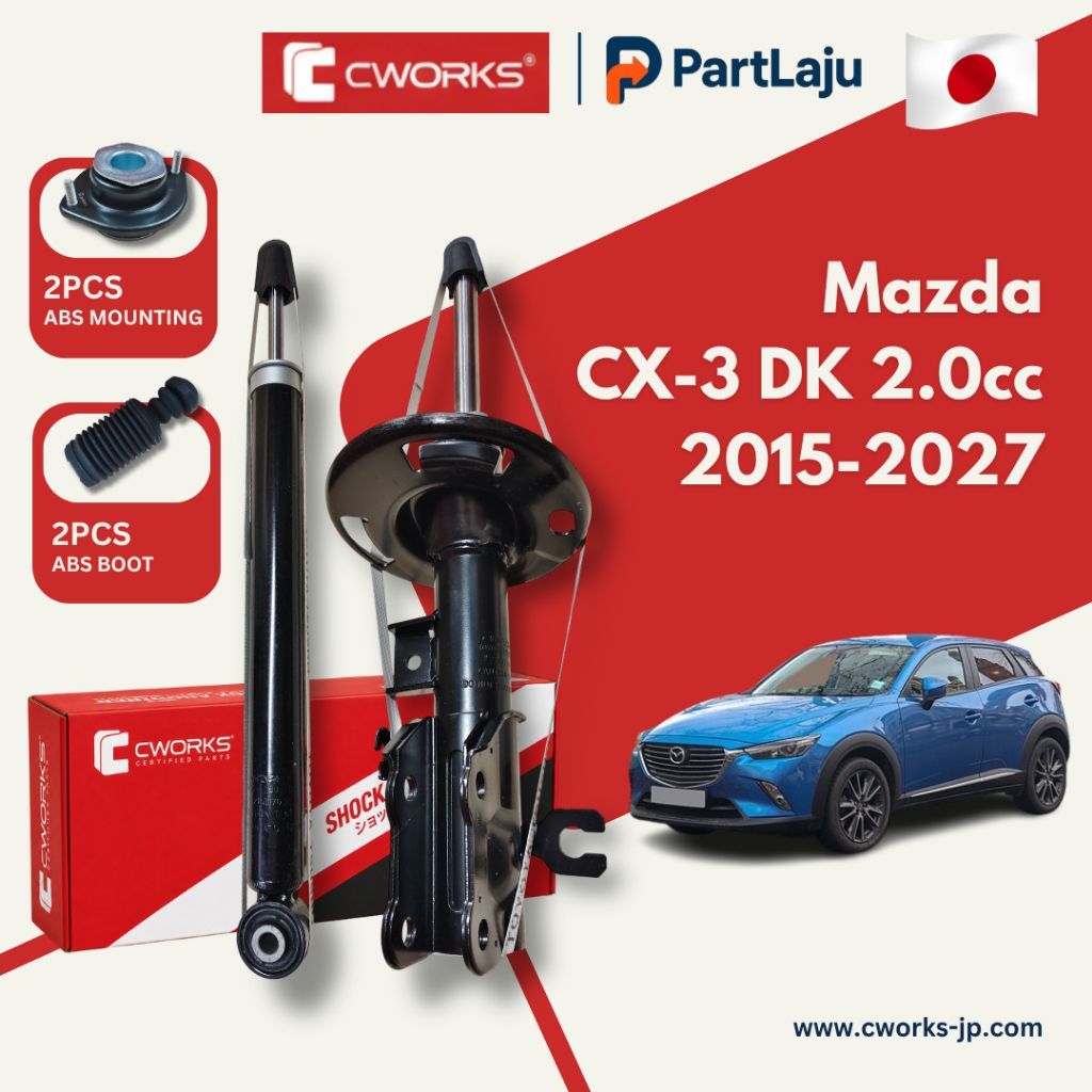 Cworks Japan Mazda CX-3 CX3 DK 2.0 DK2W 1.5 Skyactiv 2015-2027 โช้คอัพหน้าและหลังครบชุด