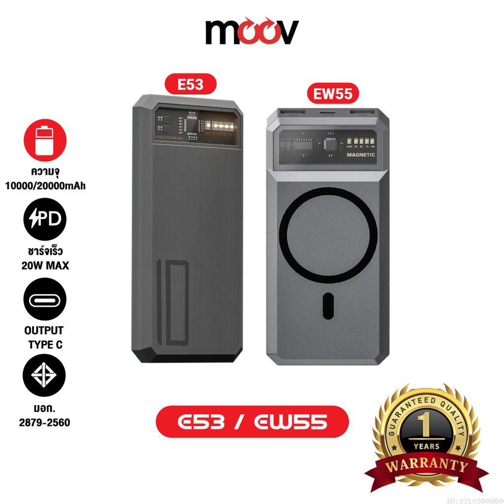 [ส่งไว] Eloop E53 10000mAh + Eloop EW55 20000mAh Powerbank PD 20W ชาร์จเร็ว MagCharge Magnetic Orsen