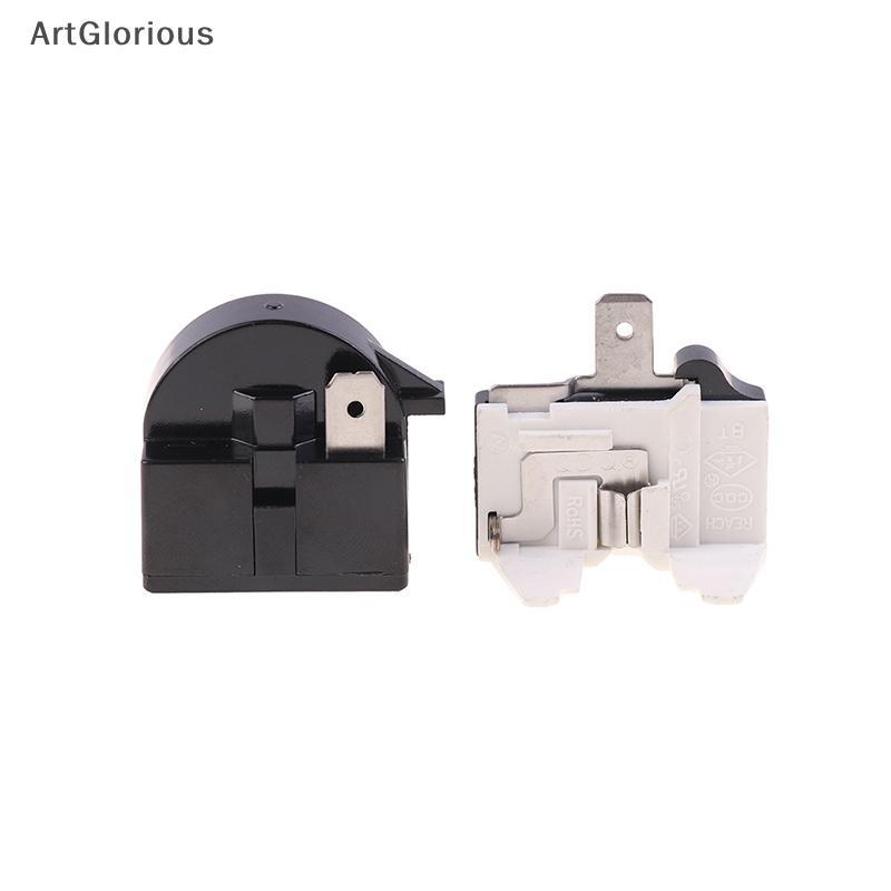 Art 2PCS QP2-4.7 PTC Starter Relay 1 Pin ตู้เย็นรีเลย์และ 6750C-0005P ตู้เย็น Overload Protector N