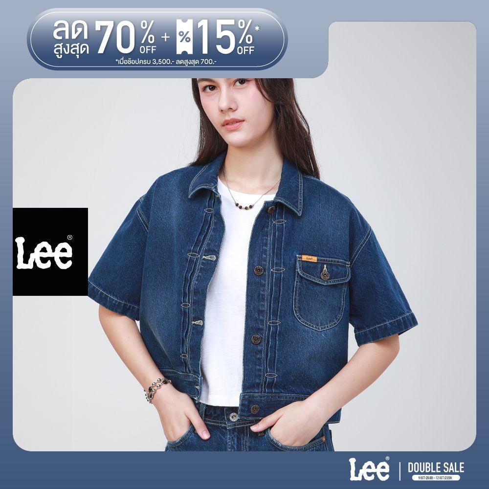 LEE قميص جينز نسائي نصف كم مجموعة 101