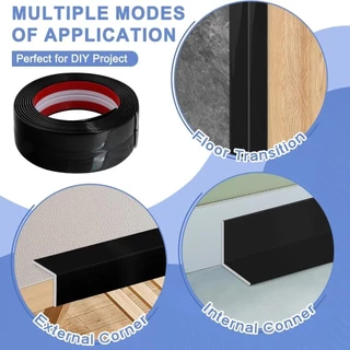 MIHAN ตัวป้องกันมุมผนัง, กาวติดตัวเองที่มีความยืดหยุ่นมุม Moulding Trim, ครัวเรือนฟรีตัด L รูปร่าง Bendable Caulk Strip เพดาน