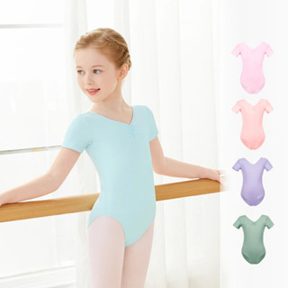 ชุดบัลเล่ต์แขนสั้นมีซับใน ทำจากไนลอน สบายตัว เหมาะสำหรับเด็ก…