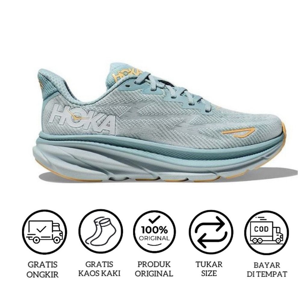 H0ka Clifton 9 รองเท้าวิ่ง Ice Flow