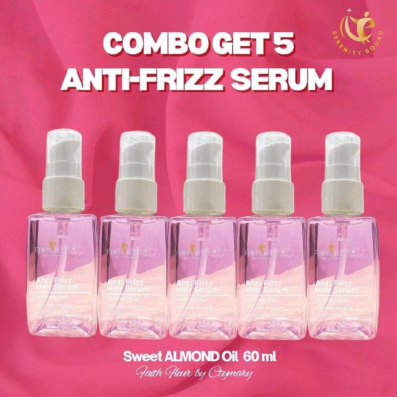 GET 5 UNITS Faith Fleur Serum Anti-Frizz 60ml Hair Nutrition - Haircare Treatments