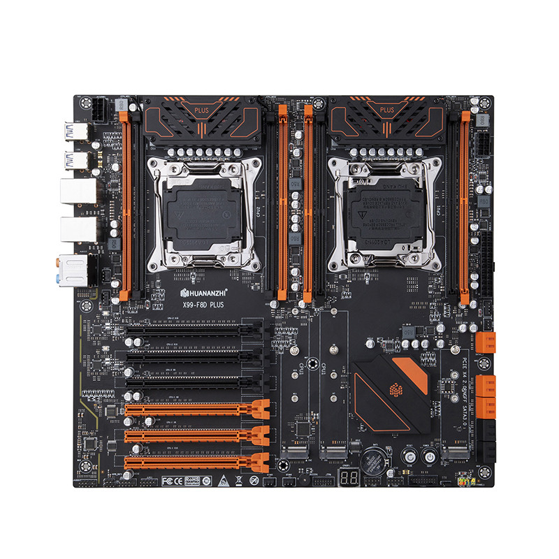 South China Gold Medal x99-F8DPLUS Dual-way เมนบอร์ด CPU ชุดคอมพิวเตอร์เดสก์ท็อป Server 2696v3