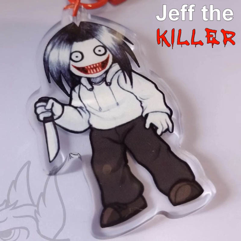 เกม Jeff The Killer คอสเพลย์พวงกุญแจ Creepypasta อะคริลิคจี้พวงกุญแจ Key Chain กระเป๋าอุปกรณ์เสริม Ha