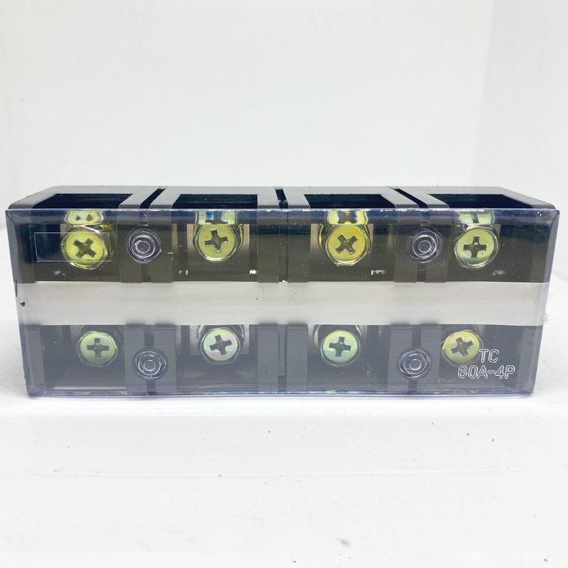 ขายตรงจากโรงงานทองแดงบริสุทธิ์ TC604 เทอร์มินัลกระแสไฟสูง TC-604 60A 4 ส่วนบอร์ดเทอร์มินัลคงที่