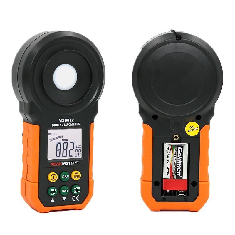 SM6612 Digital Lux Meter 200,000 Lux Light Meter Test Spectr