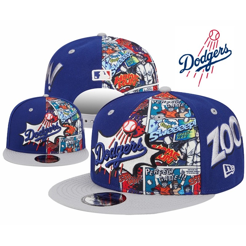 หมวกสไตล์เบสบอลDodgers คุณภาพสูง AA สำหรับเยาวชน พิมพ์ลายสวยงาม