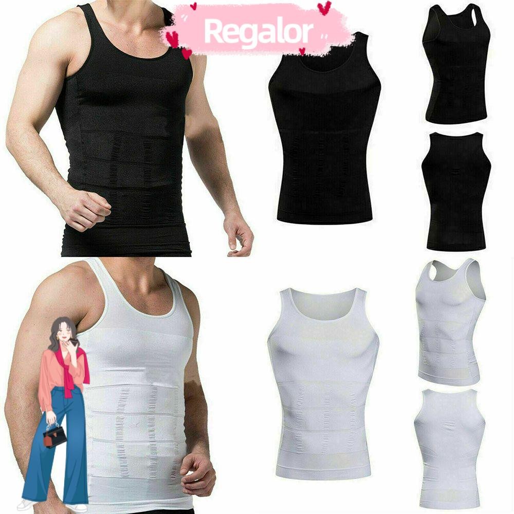 REGALOR เสื้อกั๊กบีบอัด Belly Control ชุดชั้นในเสื้อชุดกระชับสัดส่วนผู้ชาย