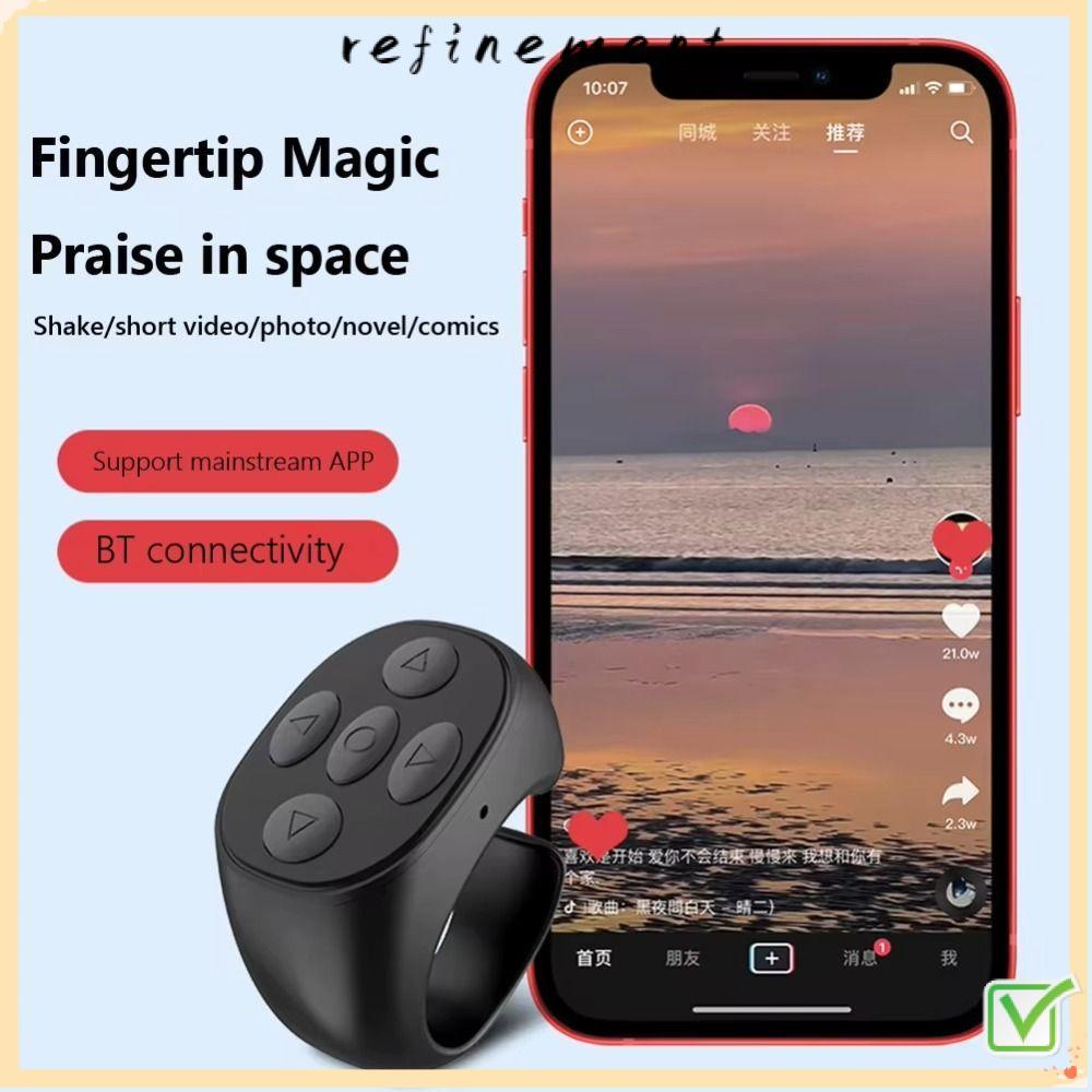 REFINEMENT Finger Clicking อุปกรณ์, Bluetooth-เข้ากันได้กับ ABS Electric Auto Page Turner, แฟชั่น Mu