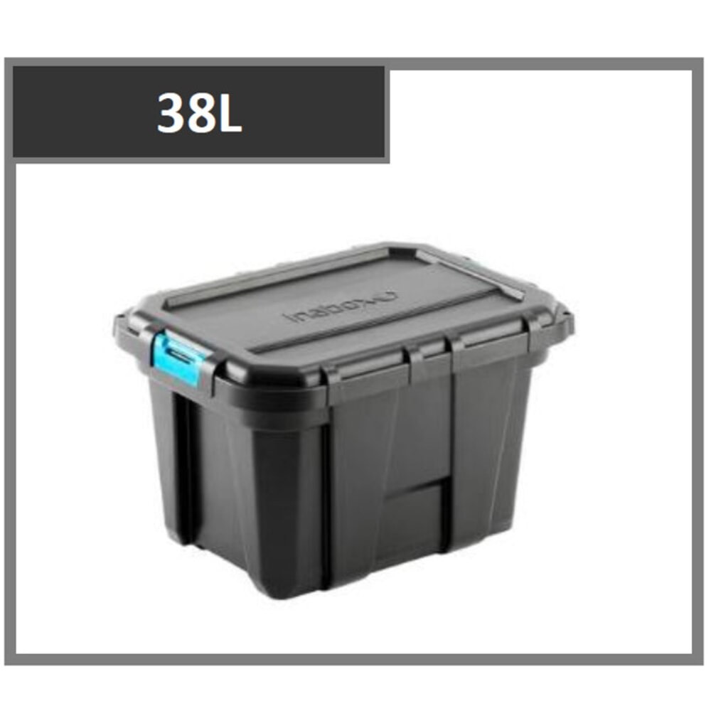 shophome468 INABOX กล่องเก็บของ Heavy Forte N54391-38L ขนาด 38.3x33.1x53 cm. สีดำ รับประกันของเเท้