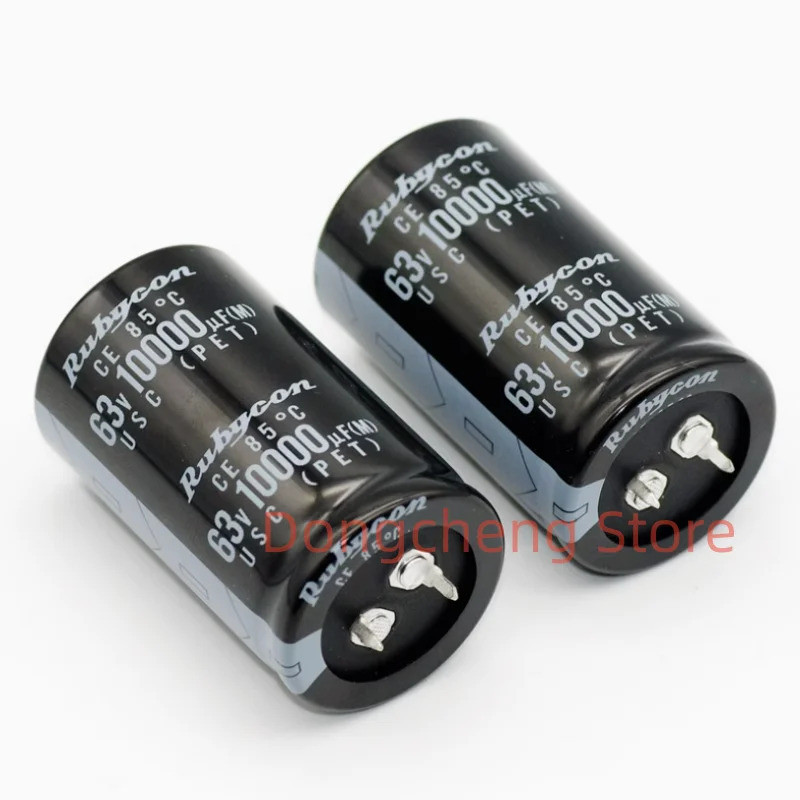 2 ชิ้น/ล็อต 100% Original Rubycon Ruby 10000UF 50V 63V 80V Hi-Fi กรอง Electrolytic Capacitor 10000UF