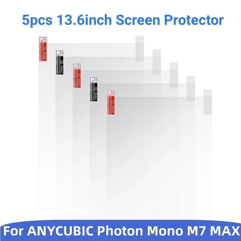 5pcs ป้องกันหน้าจอสําหรับ Anycubic Photon mono M7 Max 13.6 นิ้ว LCD เรซิ่น 3D เครื่องพิมพ์ Anti Scra