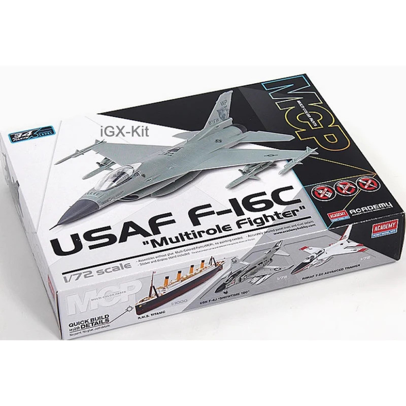Academy 12541 1/72 Scale USAF F16 F16C F-16C Multirole Fighter เครื่องบิน Jet Hobby Craft ของเล่นพลา